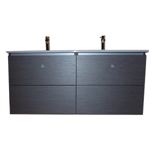 BASE 2 TIROIRS 59X43X54 TIFFANY 121 GRIS MATRIX - Progetto Idea Stella