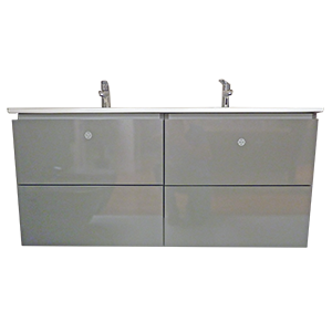 BASE 2 TIROIRS 59X46X54 TIFFANY 121 GLOSSY COLOUR 9023 LIQUIDATION - Progetto Idea Stella