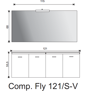 MEUBLE FLY COMP. 1201/S-V BLANC - Progetto Idea Stella