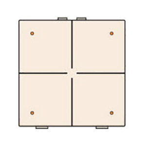 BOUTON-POUSS. QUAD., LED - Niko