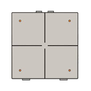 BOUTON-POUSS. QUAD., LED - Niko