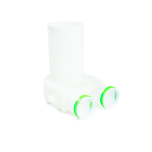 Conn. de bouche 90° 2x d75 mm - Vasco