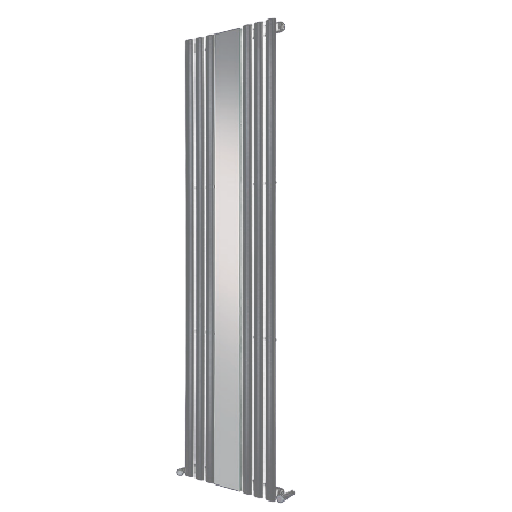 Radiateur Vertical Tubulaire Gris anthracite Rond avec avec miroir 1800x618 (1930W) - HB