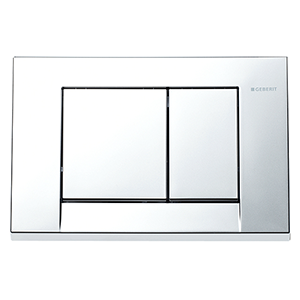 PLAQUE DE COMMANDE BOLERO 2 TOUCHES CHROME BRILLANT - Geberit