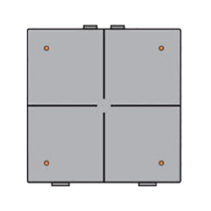 BOUTON-POUSS. QUAD., LED - Niko