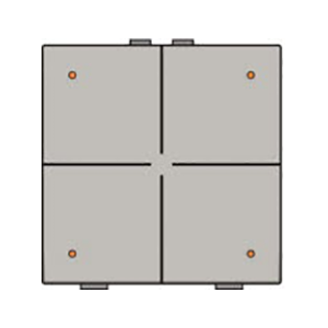 BOUTON-POUSS. QUAD., LED - Niko