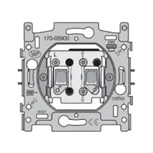 Socle pour interrupteur pour volets, verrouillage électrique, 10 AX/250 Vac, bornes à vis - Niko