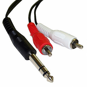 6.3MM JACK STEREO JACK 3.5MM /2RCA - Conex