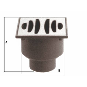 SIPHON SOL GRILLE INOX SORT VERT - Nicoll