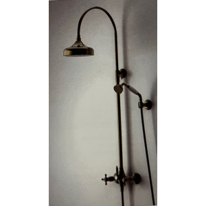 Mitigeur Melangeur rétro Colonne de Douche couleur Bronze avec têtede douche et Douchette - ABM