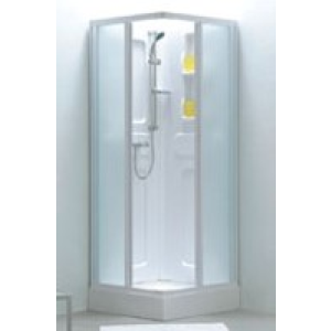 Cabine de douche  80 x 80 x H 2 M avec mélangeur et barre de douche  Inclus Verre 4mm - Elegant
