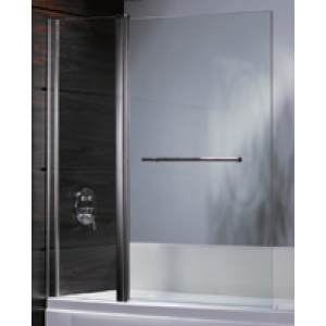 Paroi de Bain Cadre en alu Chromé 126 cm x 140 cm Verre  5mm - Elegant