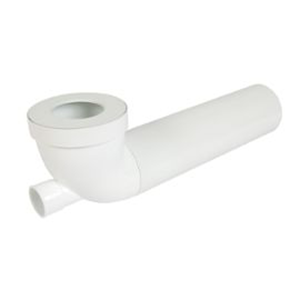 PVC WC COUDE LONG+AERATION BLANC 100 - Wavin
