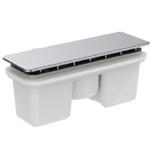 Vidage rectangulaire couvercle en chrome - Ideal Standard