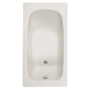 Flavis baignoire gain de place 140x70 x 55-58,5 cm Blanc - Allibert