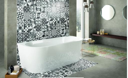 Allibert /Eterna baignoire en ilot acrylique  Blanc brillant 170x75 avec pieds//1073.55 - Allibert