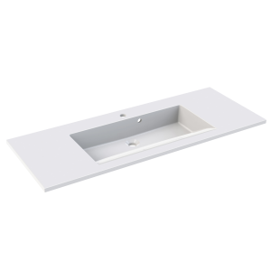 Plan de toilette Slide 100 cm 100,2 x 2 x 46,2 cm Blanc brillant - Allibert