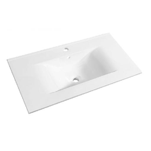 Plan de toilette Soft 90 cm 90,5 x 1,7 x 46,2 cm Blanc brillant prix : 193.35 euros - Allibert
