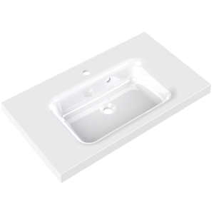 Plan de toilette vegas 80 cm 80,2 x 5 x 46,2   cm Blanc brillant - Allibert