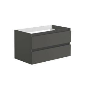 Meuble sous-plan de toilette 80 cm 80 x 47,2 x 46 cm Asphalte brillant - Allibert