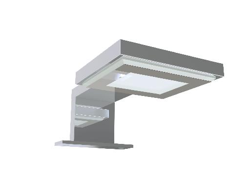 Eclairage Leds carré 2,5W  Chromé brillant - Allibert