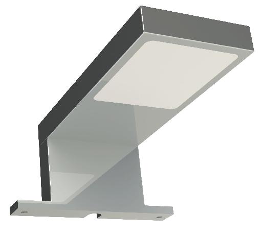 Spot Led rectangle 4W 6 x 6 x 12,4 cm Chrome brillant - Allibert