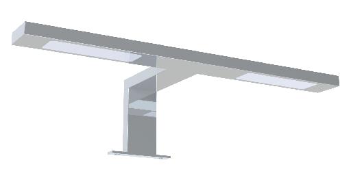 Eclairage tableau Led Nino 2x3W 30 x 1 x 11,3 cm Chromé brillant - Allibert