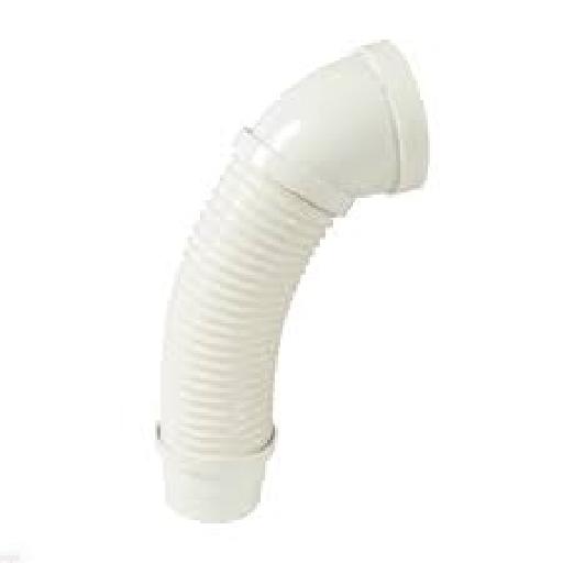 Raccord souple avec coude PVC pour cuvettes Diam. 100/90. - Nicoll