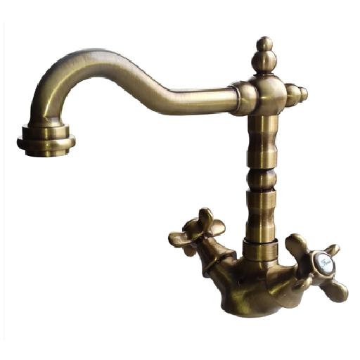 Mélangeur de lavabo monotrou avec vidage automatique col: bronze - Webert