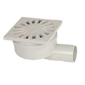 SIPHON DE COUR SORTIE HOR. GRP 10X10 ( 426.21.10000 ) - Wavin