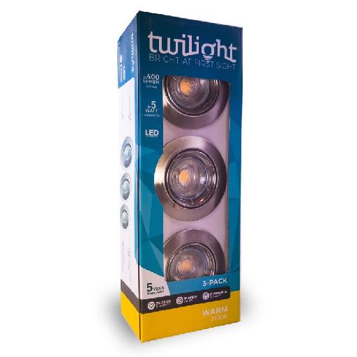 TWILIGHT LED neo spot encastrable 3-pack GU10 DIM NICKEL SATIN IP20 5W 3x400lm 2700K - Twilight