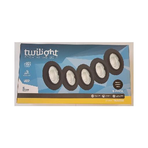 TWILIGHT LED neo spot encastrable 5-pack GU10 NOIR IP20 5W 5x400lm 6500K - Twilight