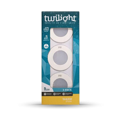 TWILIGHT LED hydro spot encastrable 3-pack BLANC IP65 5W 3x400lm 2700K - Twilight
