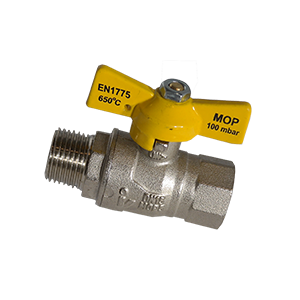ROBINET GAZ NATUREL 1/2" FEM.X1/2"MÂLE - Comisa