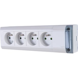 Bloc multiprises stan 4x(2P+T) 10/16A 250V blanc sans cordon - Legrand