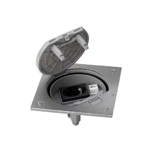 Simon prise de sol inox 2P T / 1RJ45 IP66 - simon