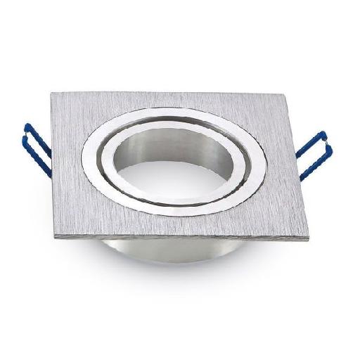 SPOT CARRE SIMPLE EN PURE ALUMINIUM BROSSE - ETL