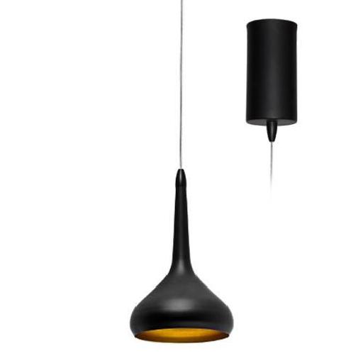 NOOSE LED SUSPENSION 8W 600Lm 3000K(NOIR-DORE) - Indigo