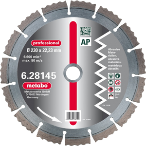 Disque diamant, 125x22,23 mm, professional, AP ( GR 15 ) ( 628142000 ) - Metabo