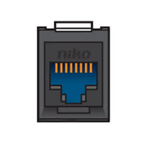 CONNECTEUR RJ45 NON BLINDE UTP CAT. 6, PRET POUR L ALIM. POE, POUR BANDES PASSANTES JUSQU A 250MHZ - Niko