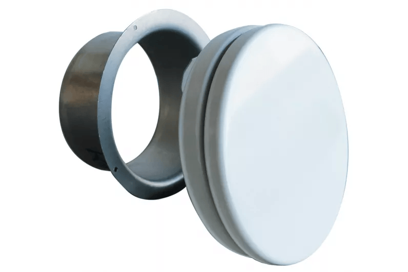 Bouches à noyau de pulsion luxe en métal blanc Ø125 - Talin