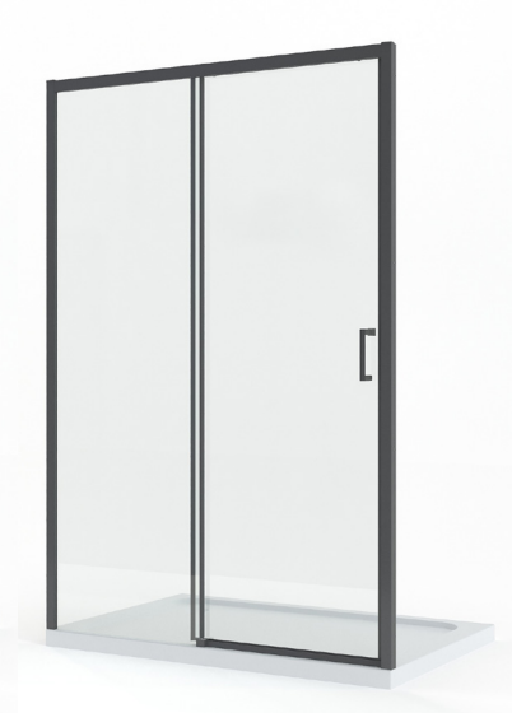 Waterfront// porte de douche coulissante black 160cm 6mm verre//579.00 euro - Waterfront