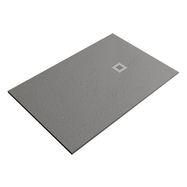 Waterfront/ receveur de douche slate 120x90cm couleur cement epaisseur 2.6cm siphon inclus - Waterfront