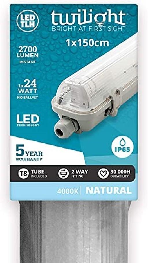 TWILIGHT LED atlantis T8 1,5m G13 IP65 1x24W 2700lm 4000K - Xenex