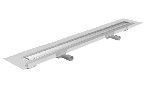 SP80-1500-HT ACO SHOWER DRAIN 80 AVEC GRILLE TILE 1500MM DOUBLE SORTIE 995 EURO - ACO