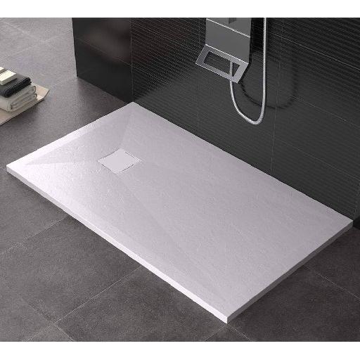 SLATE REceveur composite 100X140 SL.1014.15 blanc - Waterfront