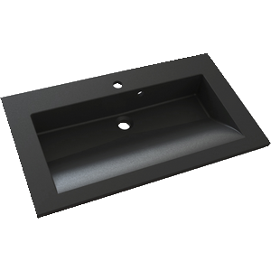 Plan de toilette Slide 80 cm 80 x 2 x 46 cm Noir granité - Allibert