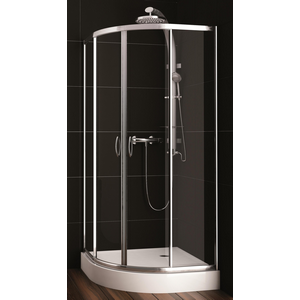SANTO 1/4 de cercle 900 x 1850 cm verre sécurit 4mm CH TN - Allibert