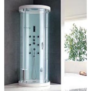 Douche Hammam 100 cm x 100 cm x H 2,15 M Radio-led-Extracteur Air - Elegant