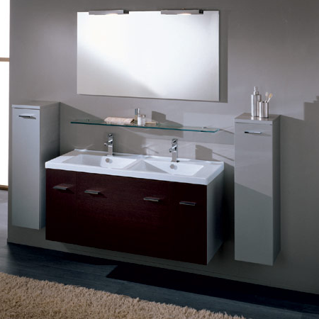 MEUBLE IDEA COMP 05 GRIS FACE WENGE - Progetto Idea Stella